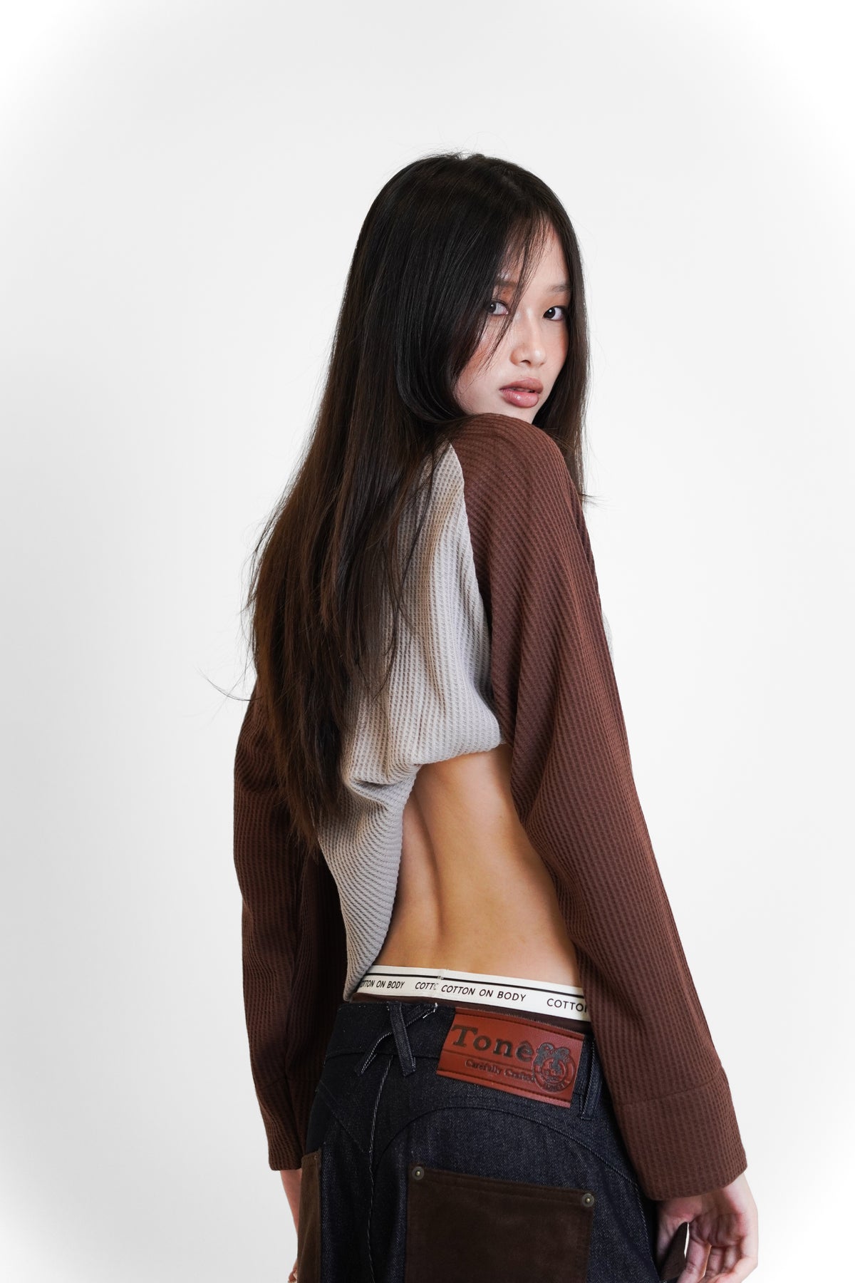 Brown Plaid Henley