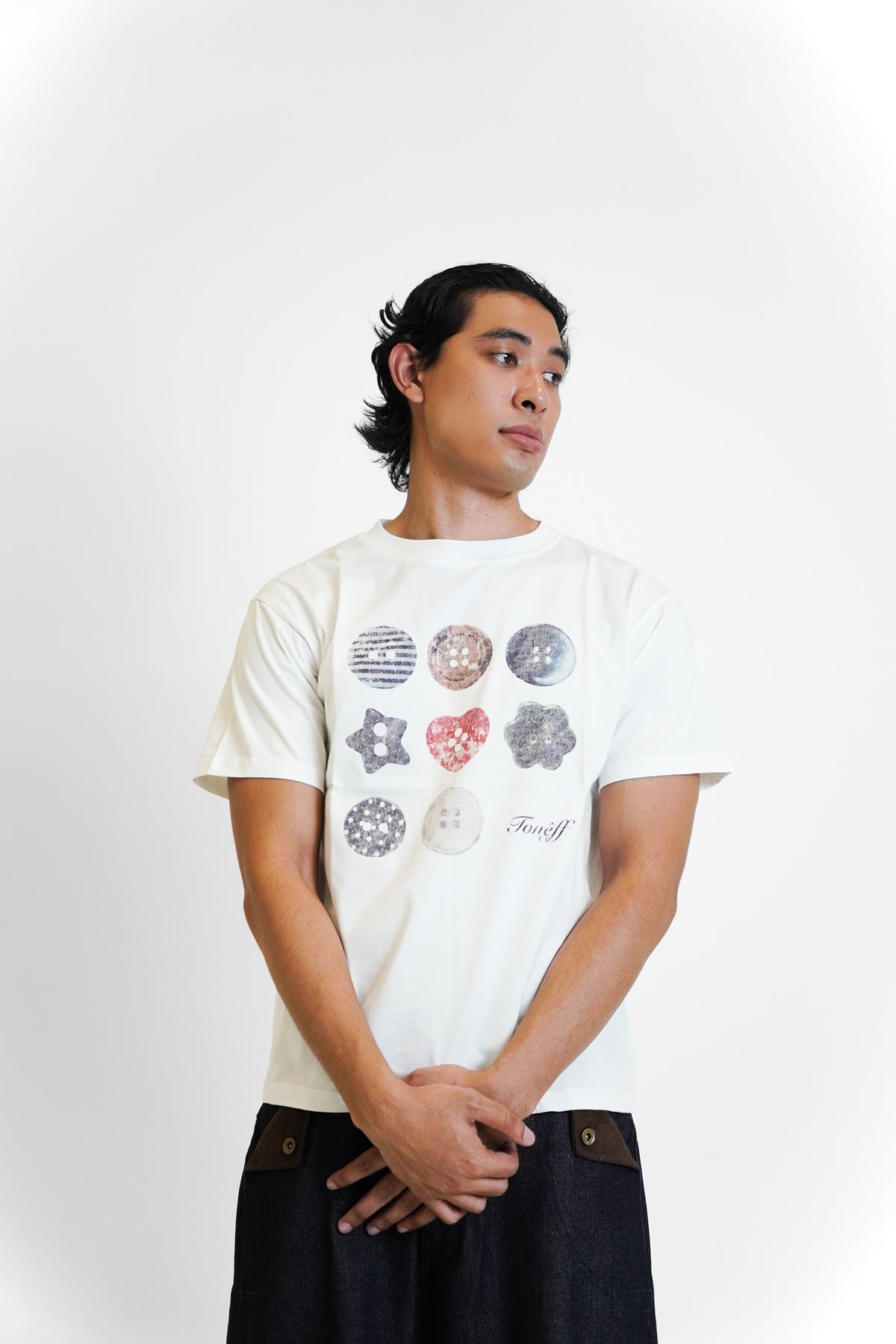 "Buttons" Tee
