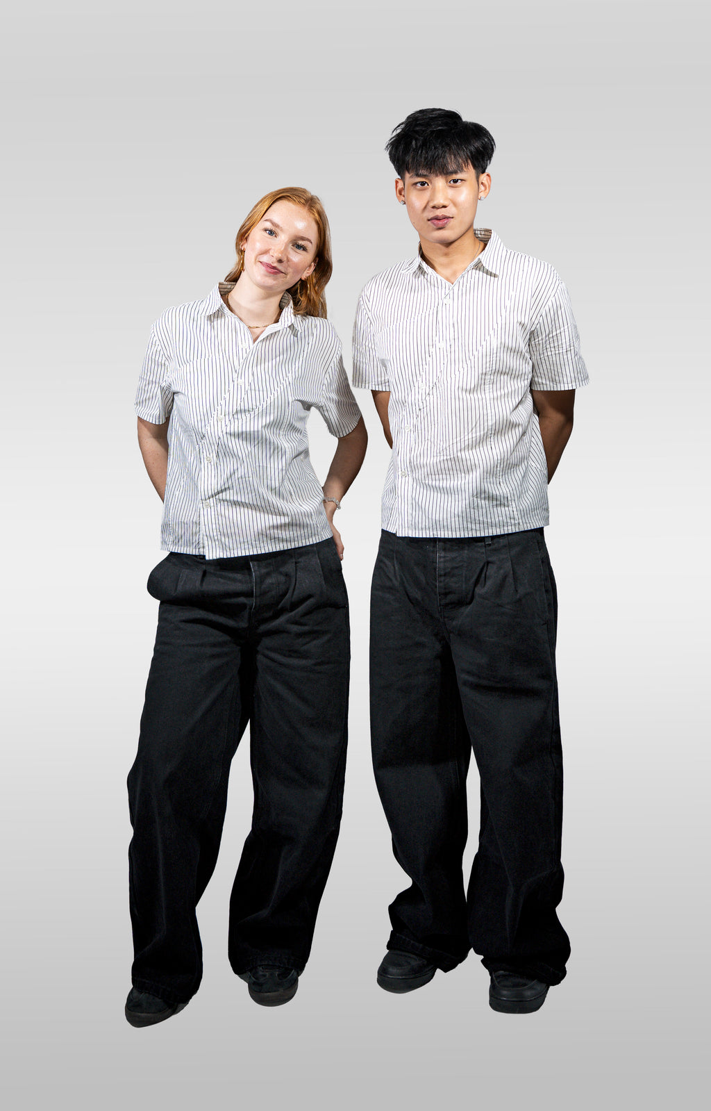 Jet Black Pleated Jeans