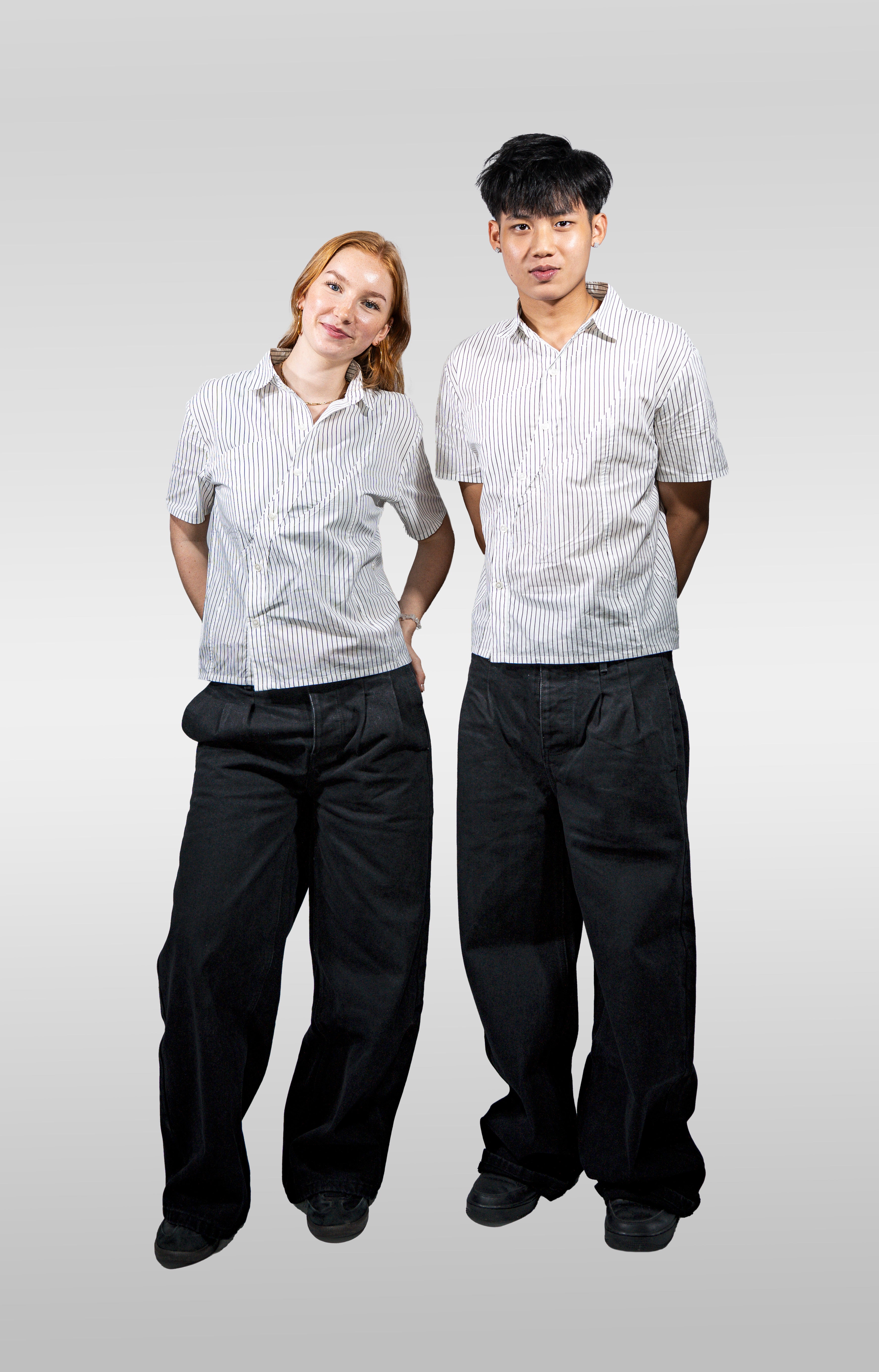 Jet Black Pleated Jeans