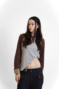 Brown Plaid Henley