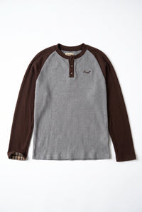 Brown Plaid Henley